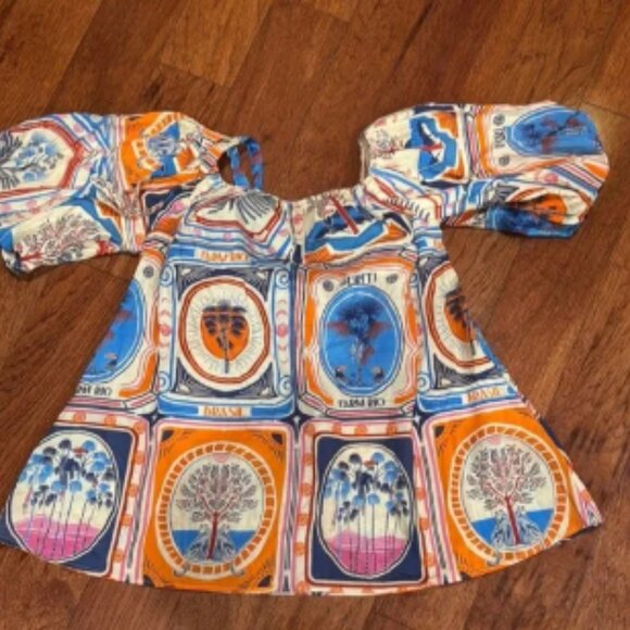 NWOT Farm Rio x Anthropologie Off-The-Shoulder Cover-Up Mini Dress - Picture 1 of 2